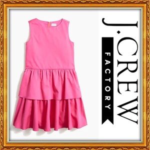 NWT | J. Crew Factory Girls' Sateen Tiered Dress!!